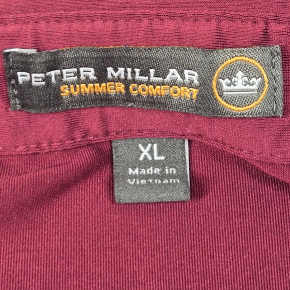 Peter Millar Summer Comfort Polo Shirt Mens XL Red Short Sleeve Lightweight - Picture 7 of 15